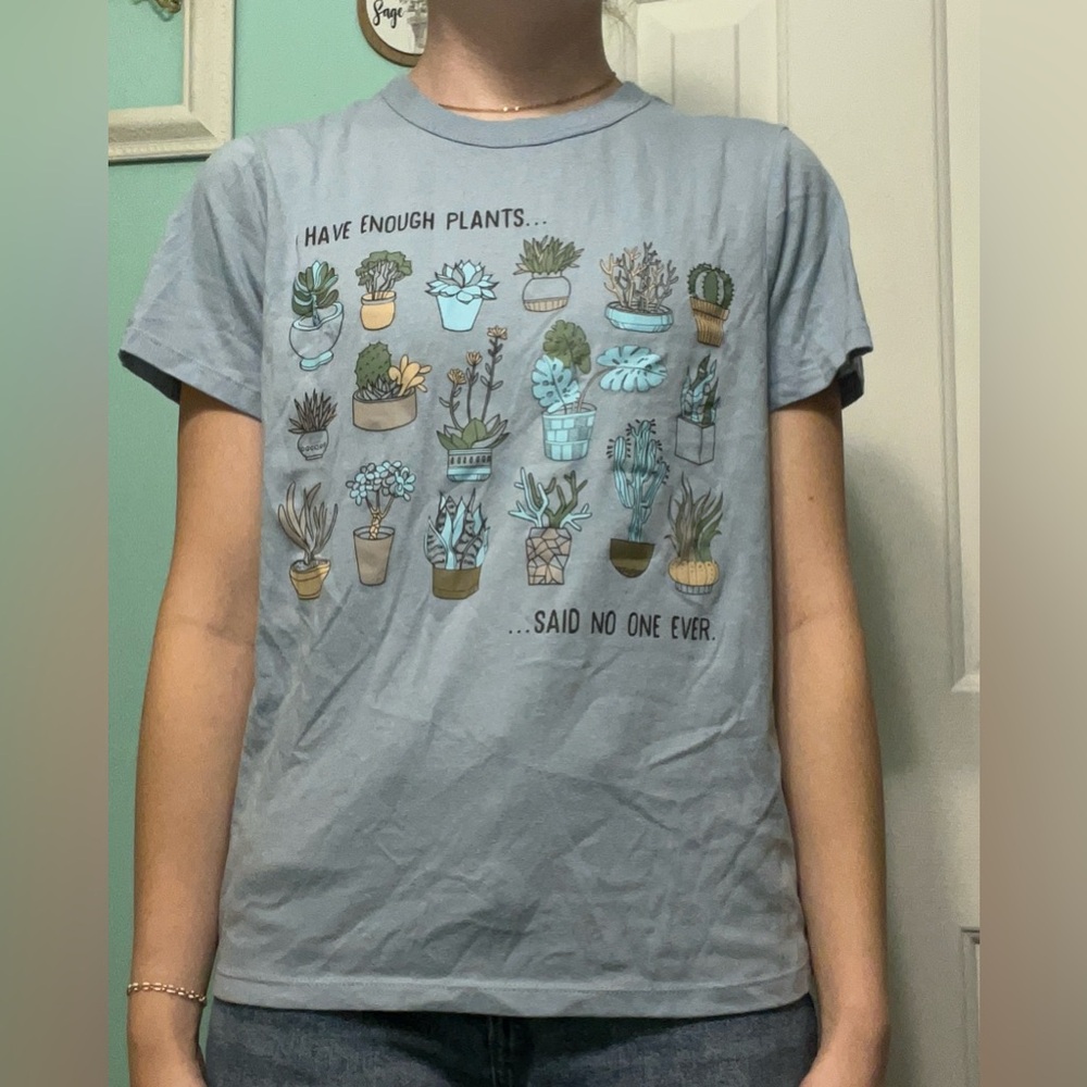 Blue plants shirt